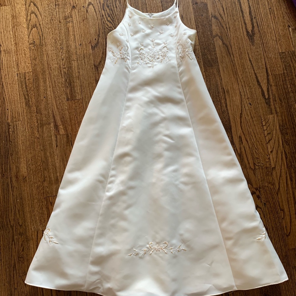 Off White Formal Dress, Girls Size 10